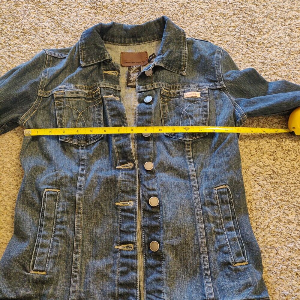 Calvin Klein Jeans Women's Denim Jacket Size S Button Up - Picture 4 of 5